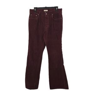 Vintage Aeropostale Corduroy Flare Button Fly Jeans Womens Burgundy Gorpcore Hip